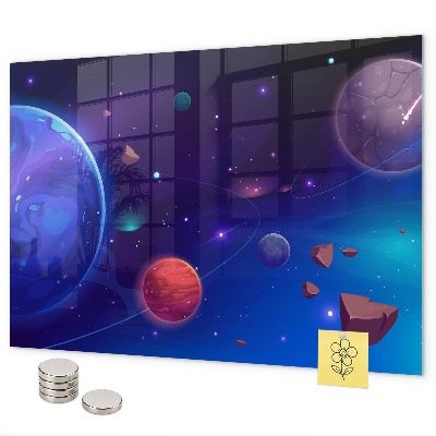 Magnetická tabule na zeď galaxie planet