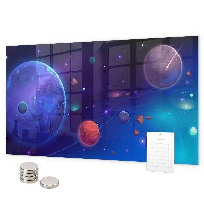 Magnetická tabule na zeď galaxie planet