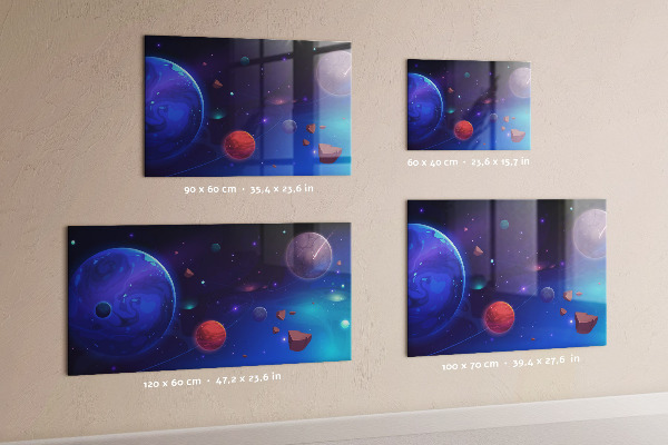 Magnetická tabule na zeď galaxie planet