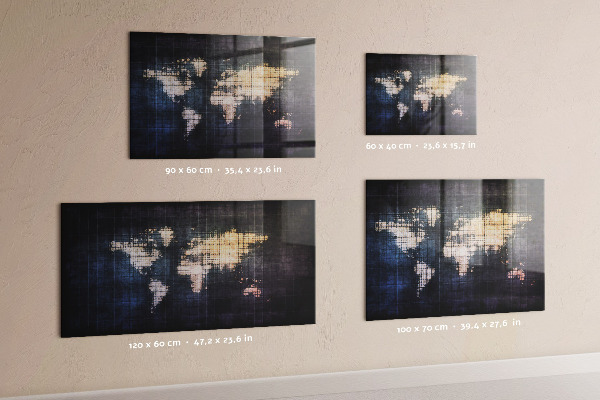 Magnetická tabule abstraktní mapa světa