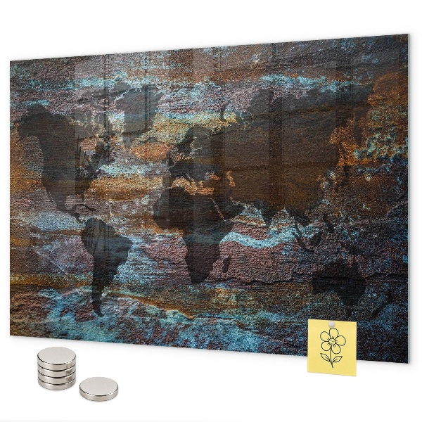 Magnetická mapa světa s rámem