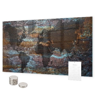 Magnetická mapa světa s rámem