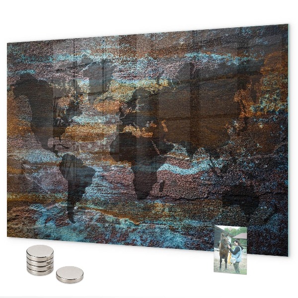 Magnetická mapa světa s rámem