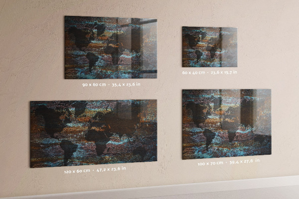 Magnetická mapa světa s rámem
