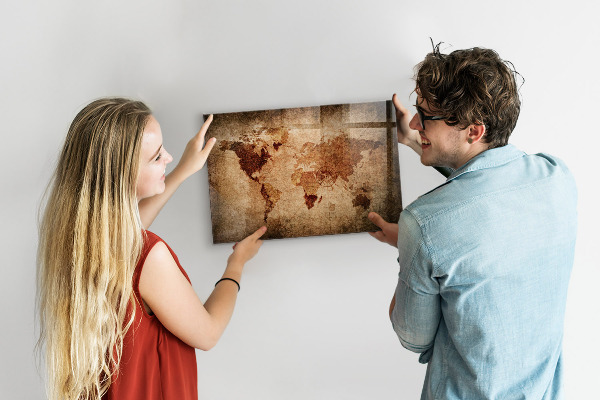 Magnetická tabule mapa starého světa