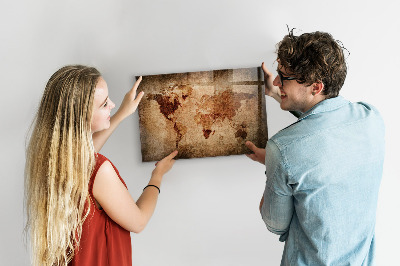 Magnetická tabule mapa starého světa