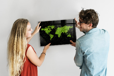 Magnetická tabule mapa světa