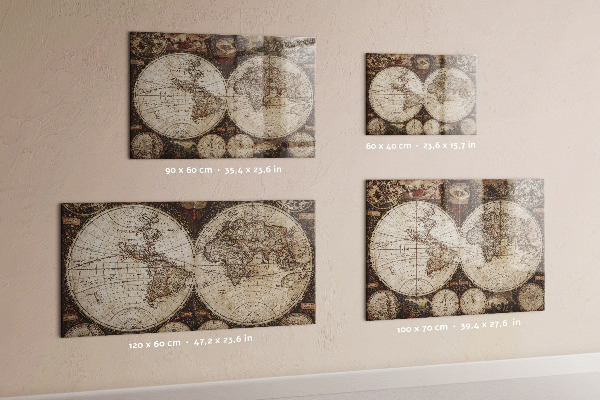 Mapa starého světa magnetická tabule