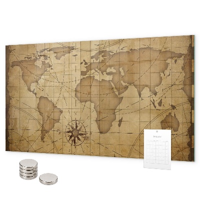 Mapa starého světa magnetická tabule