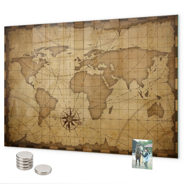 Mapa starého světa magnetická tabule