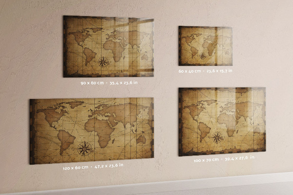 Mapa starého světa magnetická tabule