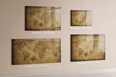 Mapa starého světa magnetická tabule