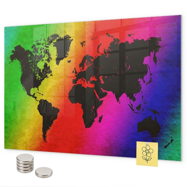 Magnetická mapa světa na zeď
