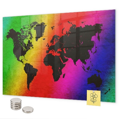 Magnetická mapa světa na zeď