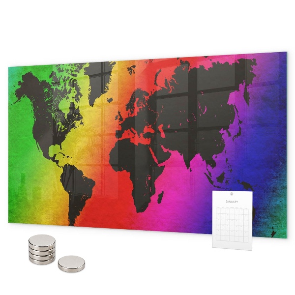 Magnetická mapa světa na zeď
