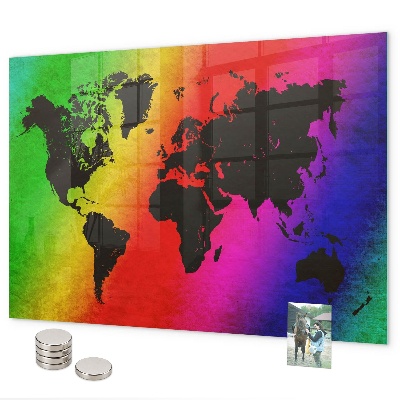 Magnetická mapa světa na zeď