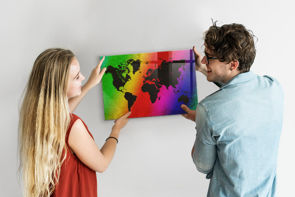 Magnetická mapa světa na zeď