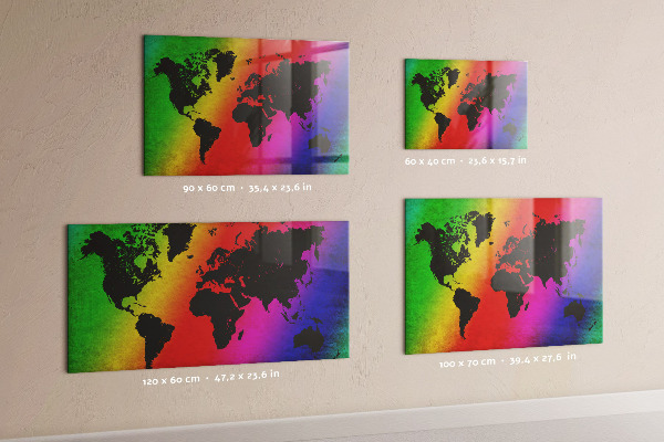 Magnetická mapa světa na zeď