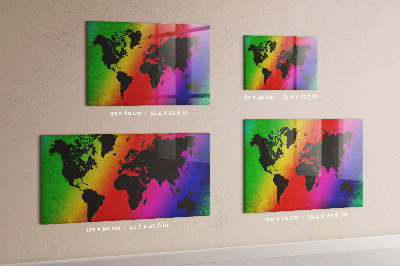 Magnetická mapa světa na zeď