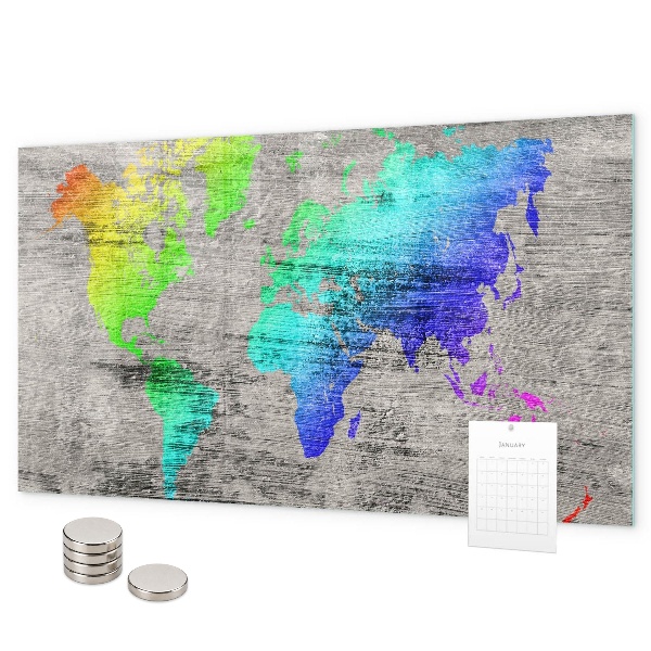 Mapa světa magnetická tabule