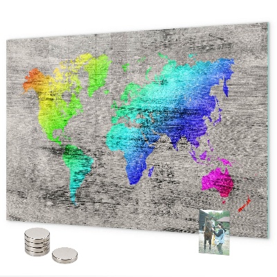 Mapa světa magnetická tabule