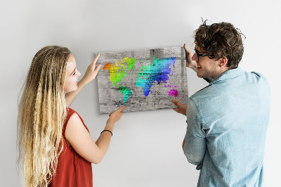 Mapa světa magnetická tabule