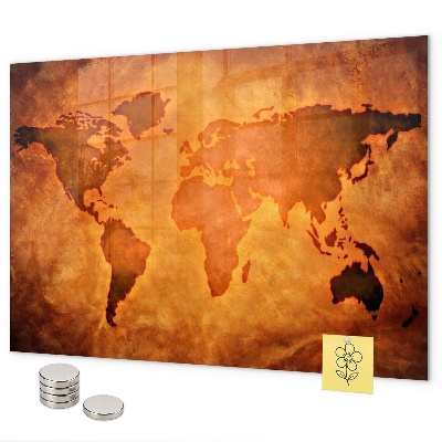Magnetická tabule na zeď velká mapa světa