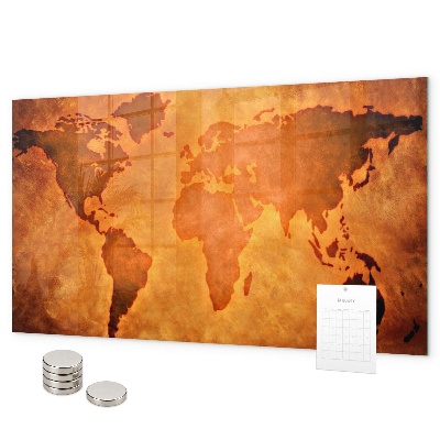 Magnetická tabule na zeď velká mapa světa