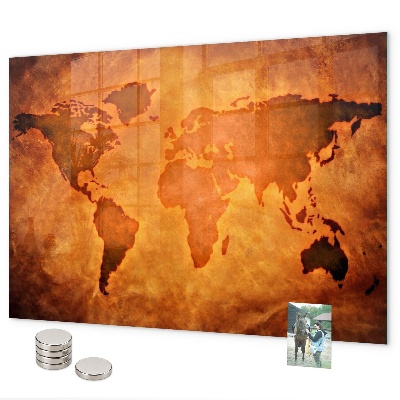 Magnetická tabule na zeď velká mapa světa