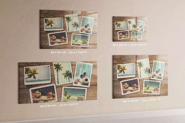 Magnetická tabule na zeď pro polaroidové fotografie