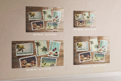 Magnetická tabule na zeď pro polaroidové fotografie