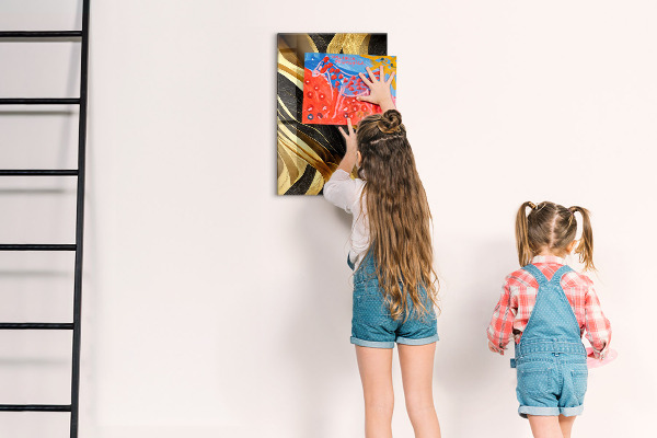 Magnetická nástěnka Žlutá abstrakce