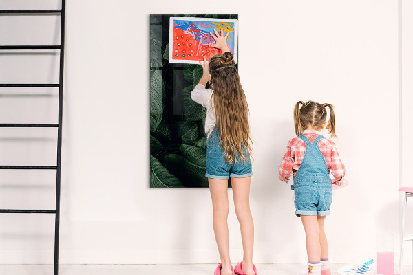 Popisovatelná magnetická tabule Zelená tabule na poznámky a fotografie