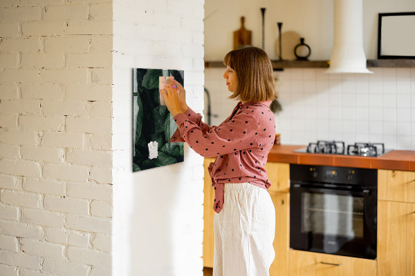 Popisovatelná magnetická tabule Zelená tabule na poznámky a fotografie