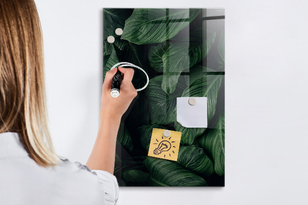 Popisovatelná magnetická tabule Zelená tabule na poznámky a fotografie