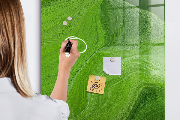 Popisovatelná magnetická tabule Zelená tabule na fotografie a poznámky