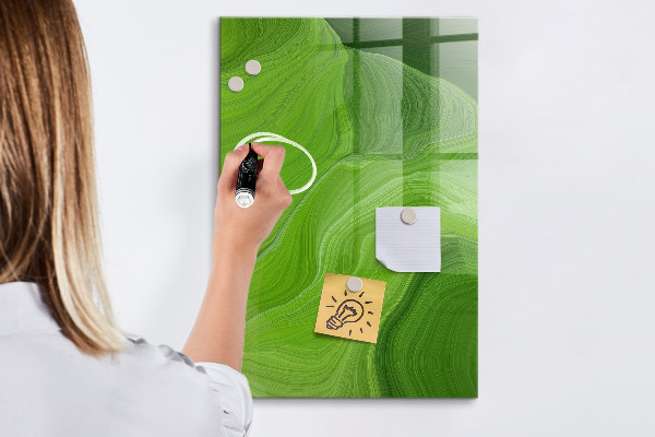 Popisovatelná magnetická tabule Zelená tabule na fotografie a poznámky