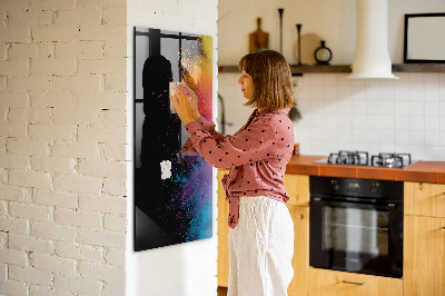 Popisovatelná magnetická tabule Barevná tabule pro prezentaci fotografií