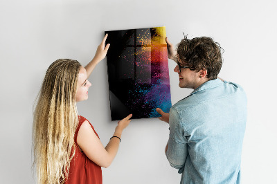 Popisovatelná magnetická tabule Barevná tabule pro prezentaci fotografií