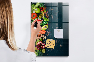 Magnetická psací tabule Zdravé ingredience a vzpomínky v kuchyni