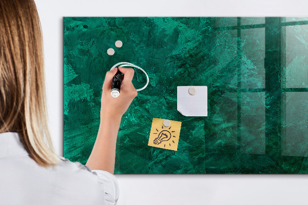 Popisovatelná magnetická tabule Zelená tabule na poznámky a fotografie