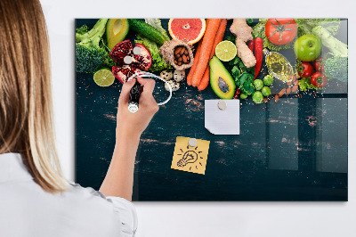 Popisovatelná magnetická tabule Barevné kulinářské inspirace na zdi