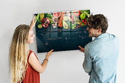 Popisovatelná magnetická tabule Barevné kulinářské inspirace na zdi