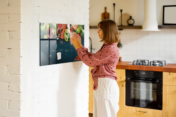 Popisovatelná magnetická tabule Barevné kulinářské inspirace na zdi
