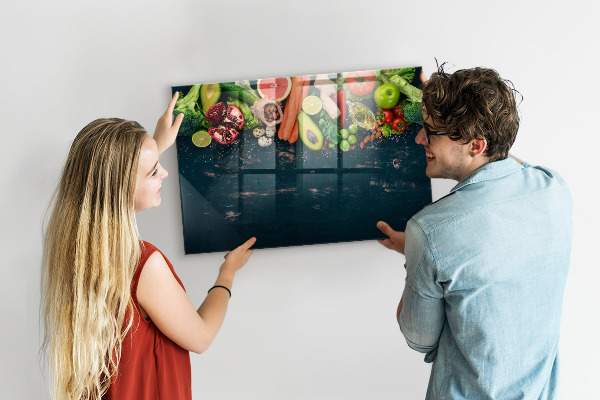 Popisovatelná magnetická tabule Barevné kulinářské inspirace na zdi