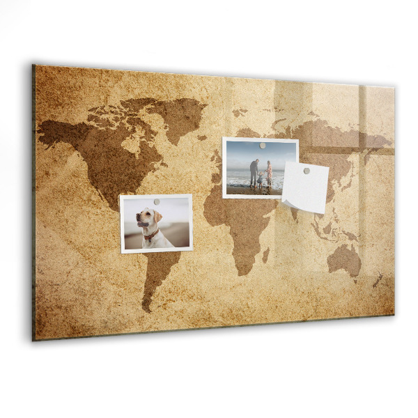 Magnetická psací tabule Mapa světa jako inspirativní tabule