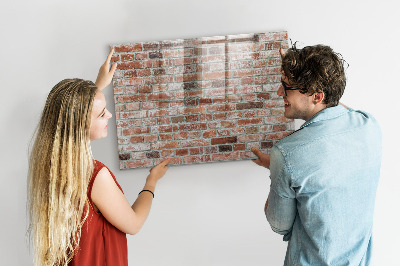 Popisovatelná magnetická tabule Fototapeta na cihlové zdi
