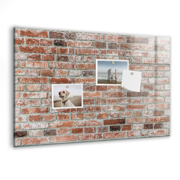 Popisovatelná magnetická tabule Fototapeta na cihlové zdi