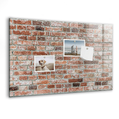 Popisovatelná magnetická tabule Fototapeta na cihlové zdi