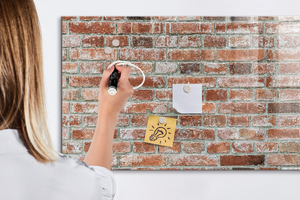 Popisovatelná magnetická tabule Fototapeta na cihlové zdi